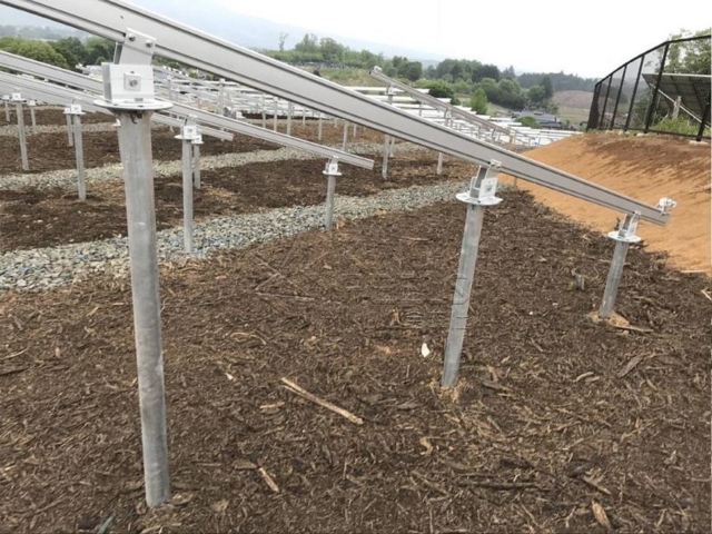 Solar Panel Pole Mounting Rail Slope Ground Mounting System