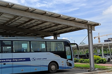Solar Bus Parking steel structure mounting project